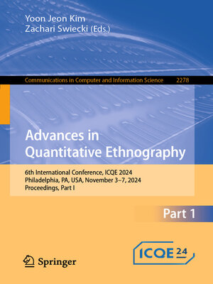 cover image of Advances in Quantitative Ethnography
